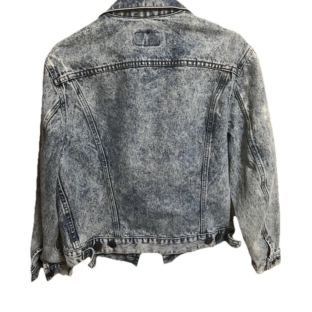 Vintage 80s Levis 70506 0214 Acid Wash Denim Trucker Jacket Men Size 42 USA Made - Picture 2 of 14